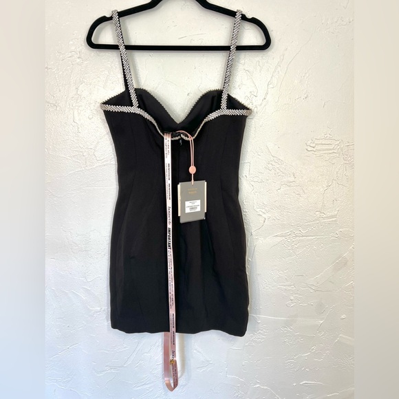 NWT House Of CB “Gloriana” Rhinestone Neckline Bodycon Mini Dress - Picture 4 of 14